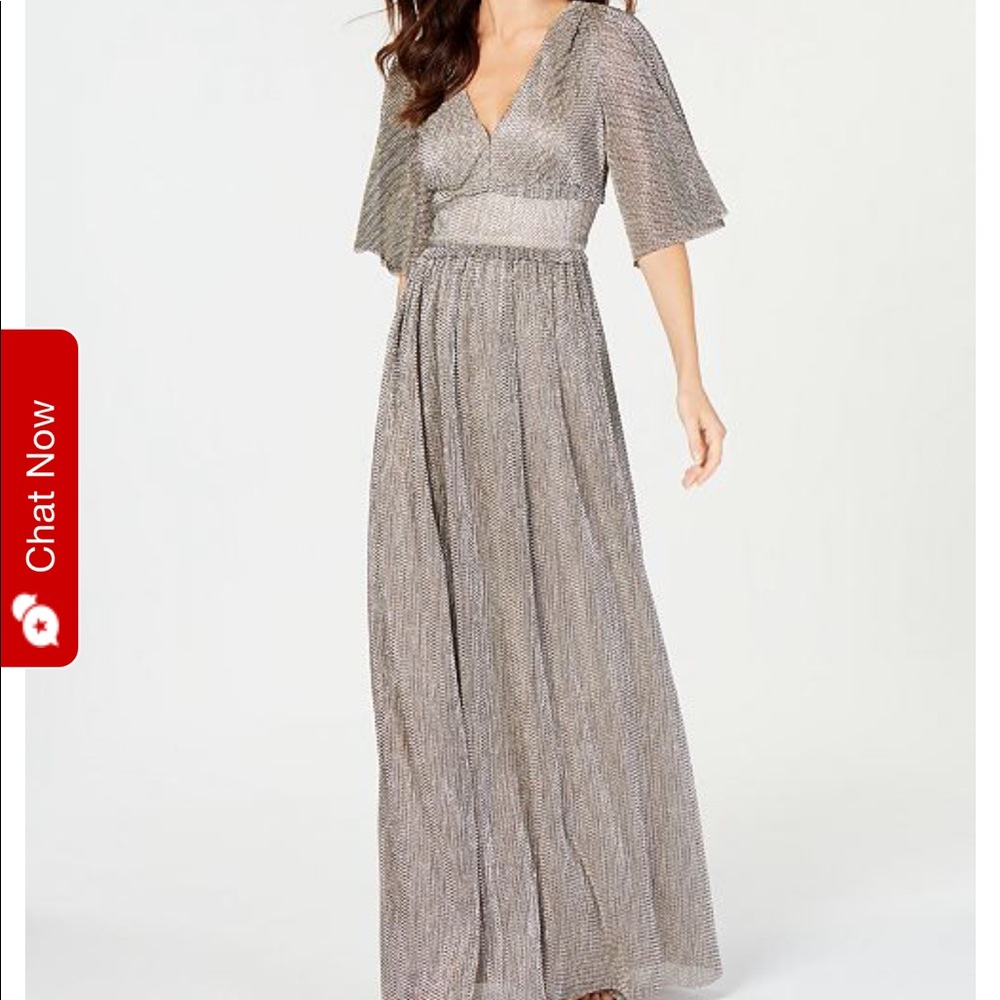 Adrianna Papell chainmail-knit gown